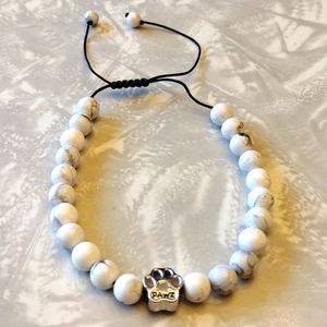 Paws heavy weight marbled beads bracelet/anklet.